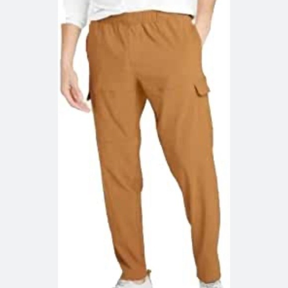 All‎ In Motion Pants Mens Small Woven Cargo Jogger Orange Yellow Butterscotch - Picture 6 of 6
